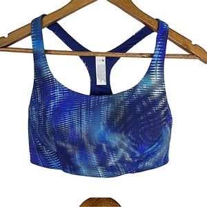 NWT Lululemon WunderTrain Bra - Multi Digital Blue (size 4)